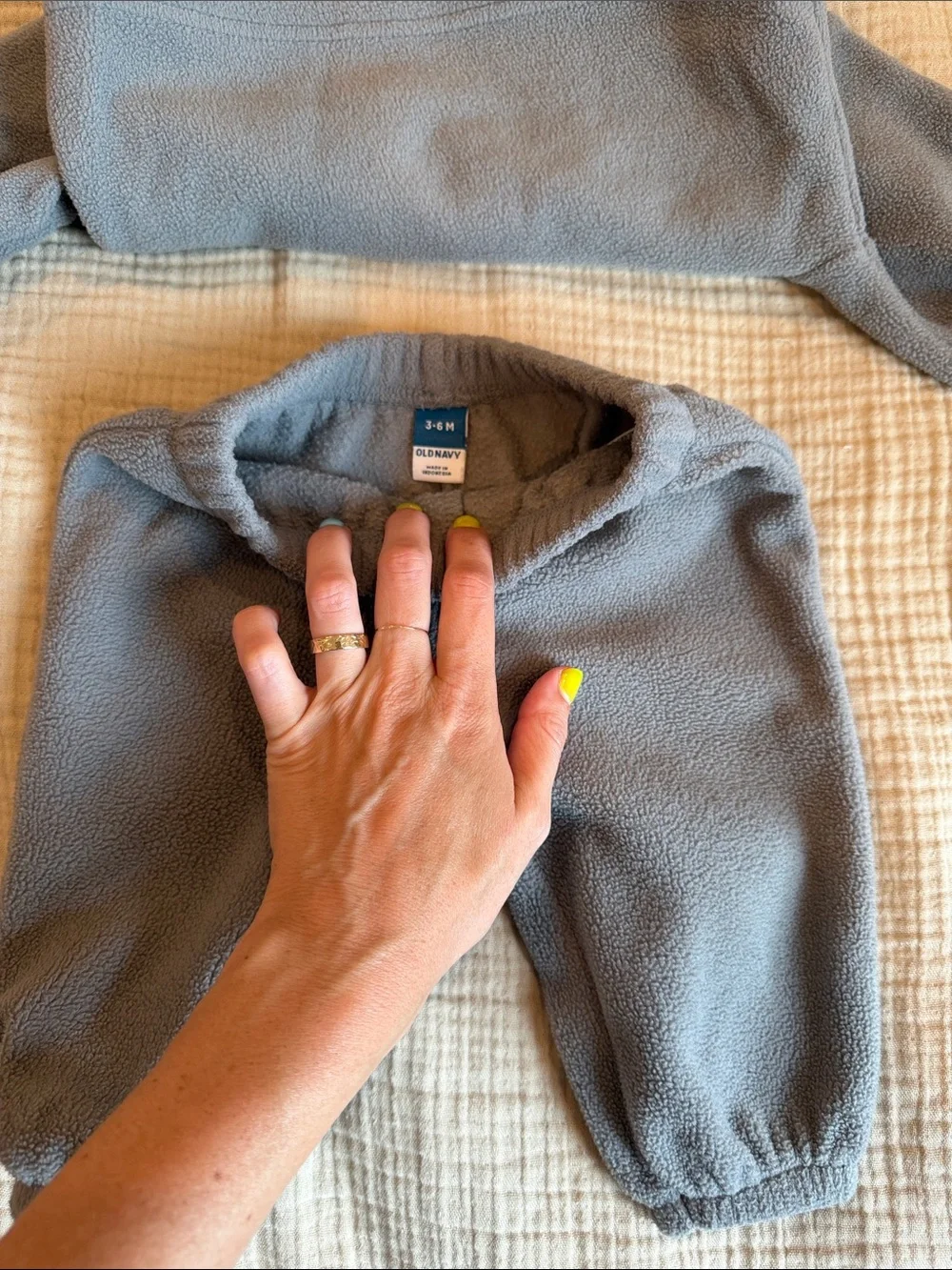 Old Navy Gray and charcoal Fleece Kids Matching Set